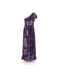 Nyny Ryke - Wilma, One-Shoulder Batik Maxi Dress Floral Cotton Dress - Lyst