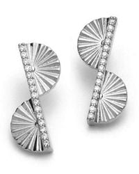 With Love Darling - Fan Leaf Earrings - Lyst