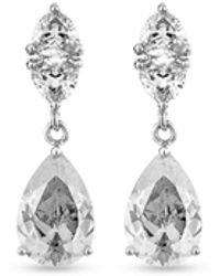 SALLY SKOUFIS - Temptation Earrings With Made Cz Diamond Stimulant - Lyst