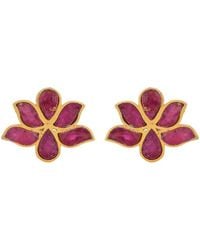 Opium Jewels - Water Lotus Studs - Lyst