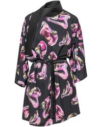 ARTISTA - Rose Silky High Neck Mini Dress - Lyst