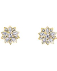 BLOOMTINE | Earth Angel HQ - Eternal Bloom Solid Diamond Flower Studs - Lyst