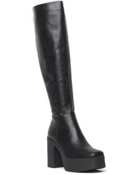 LAMODA - Slick Nicks Wide Calf Platform Knee High Boots - Lyst