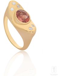 The Jewelz - Eraya Crimson Signet Ring Gift For Love - Lyst