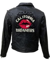 Zasta Studio - Dreamers Zipper Biker Leather Jacket With Chains - Lyst
