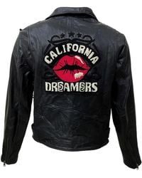 Zasta Studio - Dreamers Zipper Biker Leather Jacket With Chains - Lyst