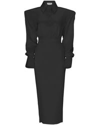 Vestiaire d'un Oiseau Libre - Midi Corset Silk Dress - Lyst
