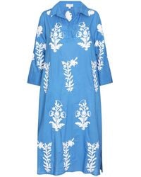 NoLoGo-chic - Long Tourist Dress With Embroidery Cotton - Lyst