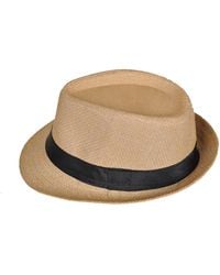DAVID WEJ - Neutrals Trilby Straw Hat - Lyst