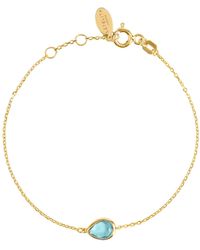 LÁTELITA London - Pisa Mini Teardrop Bracelet Gold Blue Topaz - Lyst