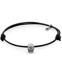 Snake Bones - Skull Bracelet Oxidized Silver Diamond Eyes - Lyst