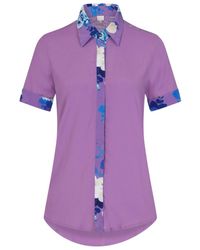 Sophie Cameron Davies - Purple Blossom Classic Shirt - Lyst
