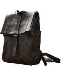 VIDA VIDA - Leather Roll Top Backpack - Lyst