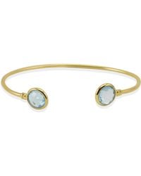 Vintouch Italy - Brio Sky Blue Topaz Gold Vermeil Cuff Bracelet - Lyst
