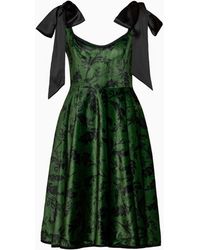 RainSisters - Velvet Dress With Tie Straps: Forest Kiss - Lyst