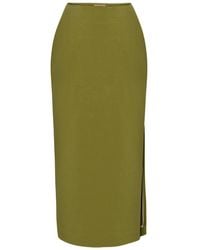 Elsava - Verde Structured Skirt - Lyst