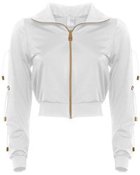 ANTONINIAS - Fitcy Short Tracksuit Jacket With Golden Details - Lyst