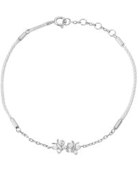 BLOOMTINE | Earth Angel HQ - Enchanting Flutterfly Sterling Butterfly Silk Cord Thread Bracelet - Lyst