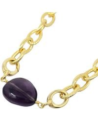 Harfi - Amethyst February Birthstone Statement Pendant Necklace - Lyst