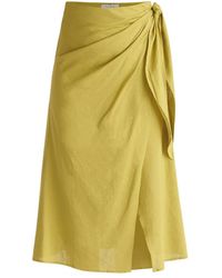 Paisie - Linen Blend Wrap Skirt - Lyst