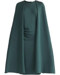 Paisie - Cape Sleeves Dress With Waist Details - Lyst