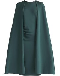 Paisie - Cape Sleeves Dress With Waist Details - Lyst