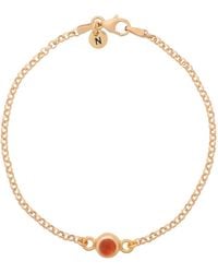 Nellou Jewellery - Carnelian Birthstone Gem Dot Bracelet Plated Sterling - Lyst