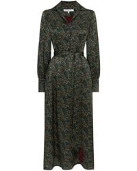 Really Wild Clothing - Hawthorn Silk Open Neck Shirt Dress - Lyst