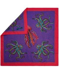 Janara Jones - Marine Satin Twill Scarf - Lyst