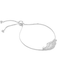 Seven Saints - Angel Wing Bolo Friendship Bracelet, Rhodium Over Sterling - Lyst