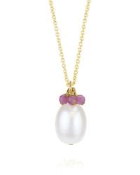 MOUNIR LONDON - Pearl Cluster Drop Pendant - Lyst
