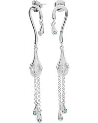Lucy Quartermaine - Pearl Drop Earrings With Swarovski Crystals - Lyst