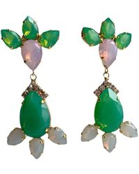 Laura Gray - Crystal Statement Post Earrings - Lyst