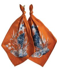 Suki Wang London - Amber Seahorse Printed Earring - Lyst