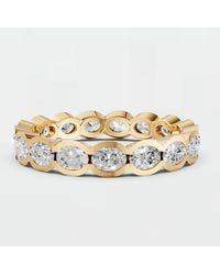Aya Fine Jewelry - Oval Lab Diamond Eternity Ring 1.88 Ctw Full Eternity Wedding Band - Lyst