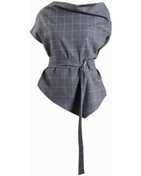 Meem Label - Theo Grid Asymmetric Top - Lyst