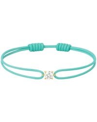 Dyamka - Diamond Aqua Cord Bracelet - Lyst