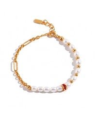 Angel Barocco - Drip Glaze Bead & Pearl Bracelet - Lyst