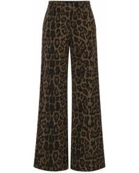 Traffic People - Bet Lynch Lives Leopard Print Edith Wide Leg Trousers - Lyst