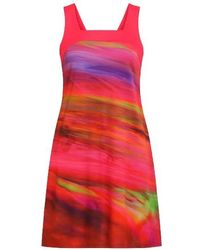 Conquista - Print Dress With Square Neckline - Lyst