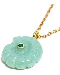 Kybele Studio - Aventurine Shell Pendant Necklace - Lyst