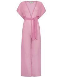 Leyla Maya Ltd - Sophia Sheer Long Beach Dress - Lyst