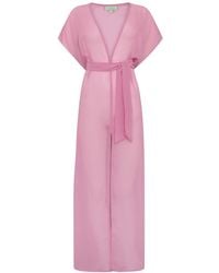 Leyla Maya Ltd - Sophia Sheer Long Beach Dress - Lyst