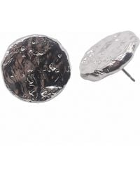 Moca Jewellery - Grain Circle Stud Earrings - Lyst