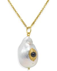 Vintouch Italy - The Eye Sapphire Pendant Necklace - Lyst