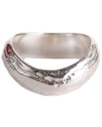 NASI SILVER - Wave Band Concrete Ring - Lyst