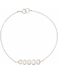 Lily & Roo - Sterling Cluster Pearl Bracelet - Lyst