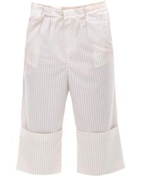 Maison Bogomil - Fold Frame – Striped Trousers With Fixed Wide Hems - Lyst