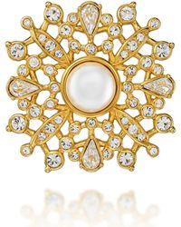 Emma Holland Jewellery - Crystal & Pearl Brooch - Lyst