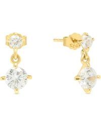 Esterah - Rina Crystal Drop Studs - Lyst